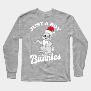 Just a Boy Who Loves Bunnies Long Sleeve T-Shirt